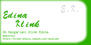 edina klink business card